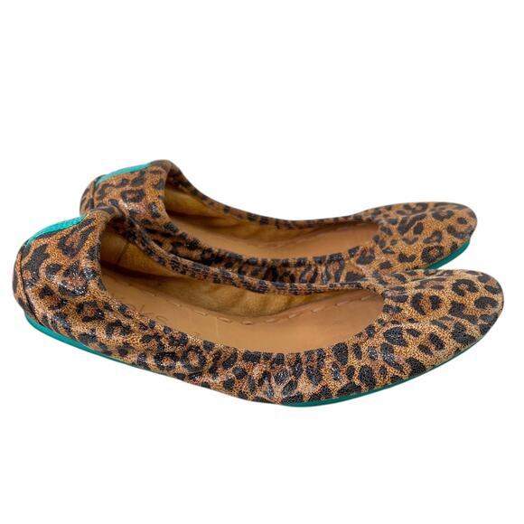 Tieks by Gavrieli Leopard Print Leather Ballet Flats Women’s Size 7 - Picture 6 of 12